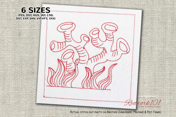 Coral Sea Marine Life Redwork Review