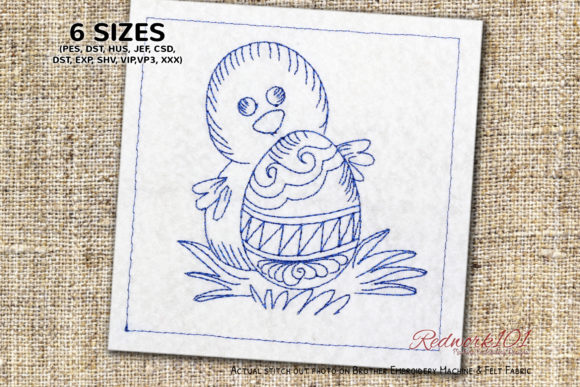 Review: Baby Chicken Easter Redwork Design