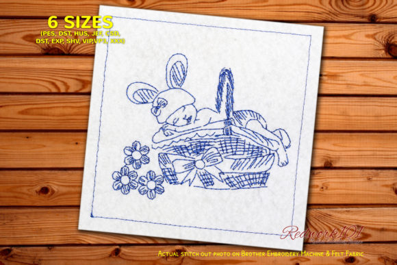 Review: Boy Sleeping in Easter Basket Redwork
