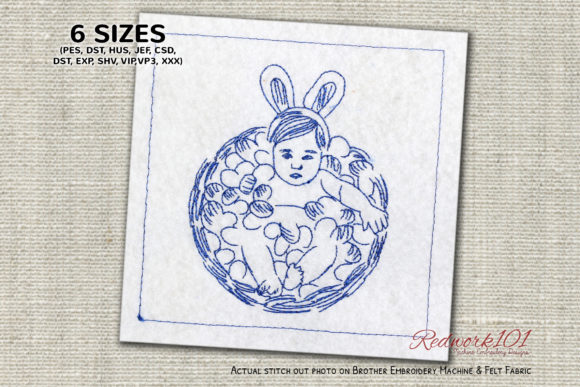 Review: Easter Basket with Baby Redwork for Boutique Sweatshirts