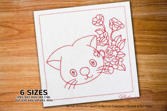 Review: Kitty Face with Floral Redwork for Boutiques