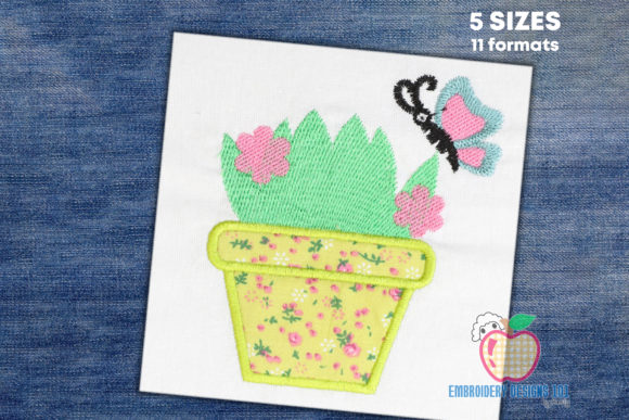 Review: Plant Pot with Butterfly Embroidery