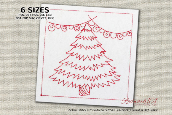 Reviewing Decorative Christmas Tree Redwork
