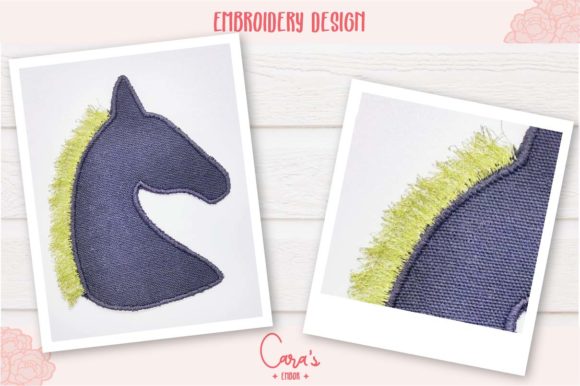 Reviewing Horse Patch with Fringes for Embroidery