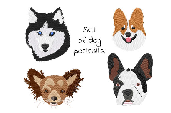 Reviewing Set of Dog Portraits for Boutique Sweatshirts