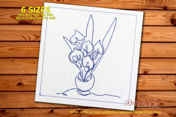 Reviewing the Bouquet of Calla Lilies Redwork Design